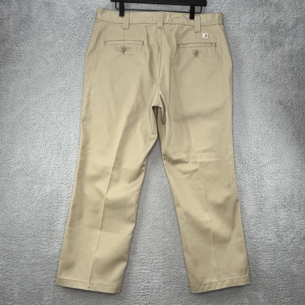 Carhartt B290 Blended Twill Chino Pants Beige Tan Y2K Work Construction Sz 36x28